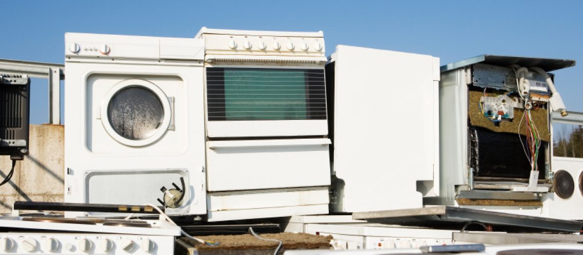 Kitchen Appliance Garbage towards blue sky